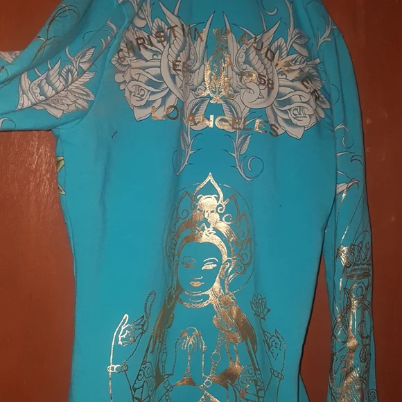 Small ~ Christian Audigier vintage zipup hoodie - Picture 2 of 2